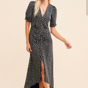 AFRM Sammie V Neck Midi Dress
